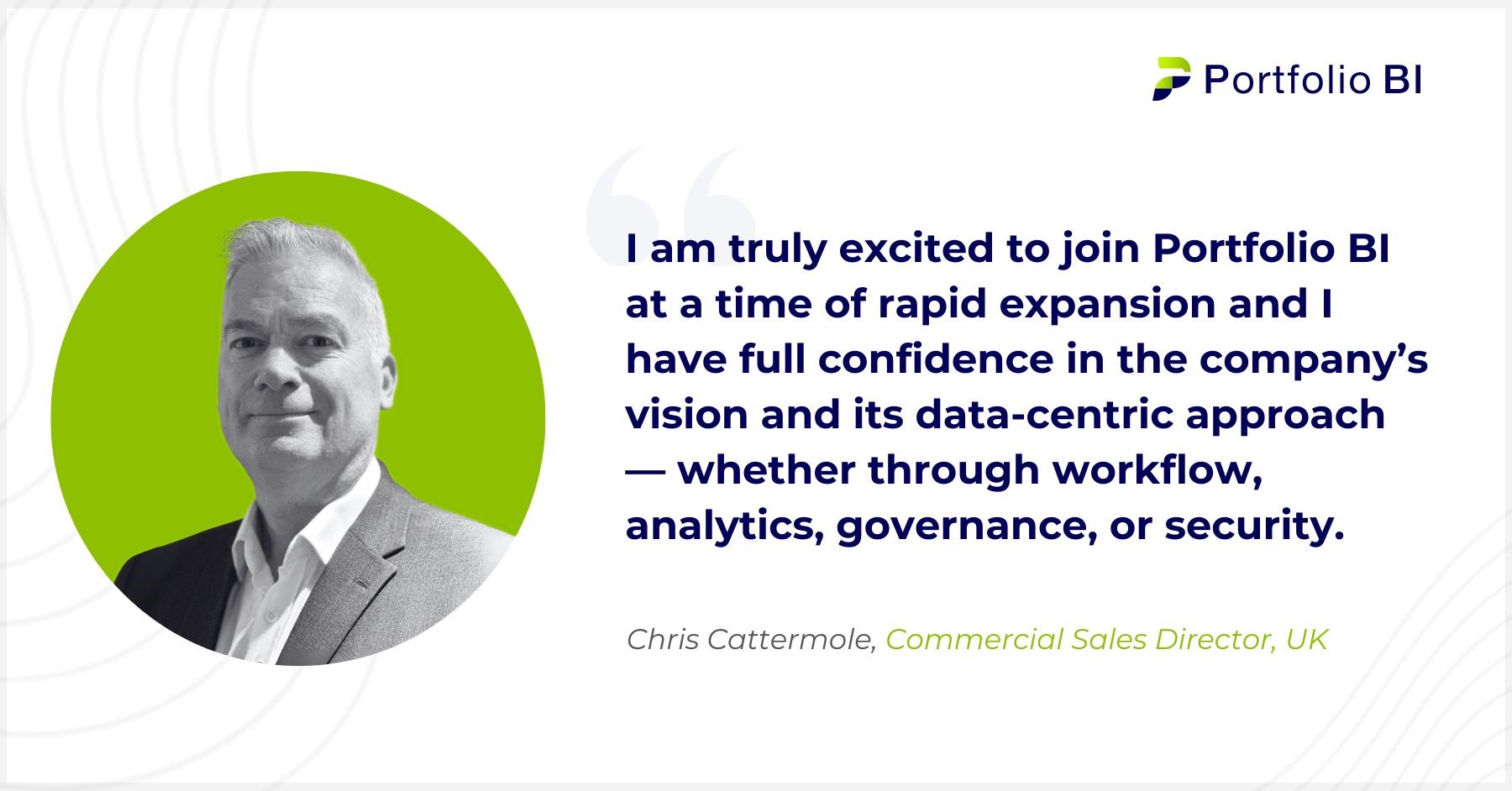 Portfolio BI announces appointment of new European Commercial Sales Director, Chris Cattermole